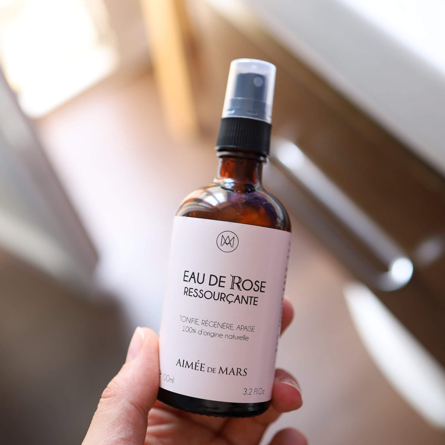 Eau Florale Eau de rose ressourçante 100% Naturelle Aimée de Mars